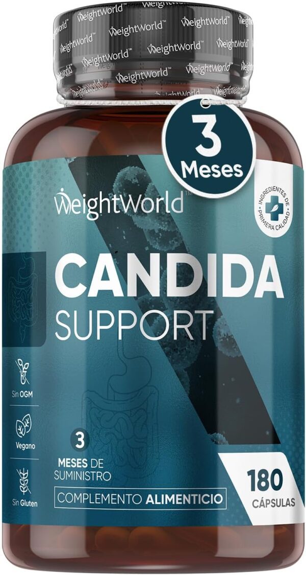 Probióticos para Flora Íntima Candida Support 180 Cápsulas Veganas - Balance Interior con Lactobacillus Acidophilus, Bifidobacterium Bifidum, Zinc, Ácido Caprílico, Aloe Vera y Más para 3 Meses