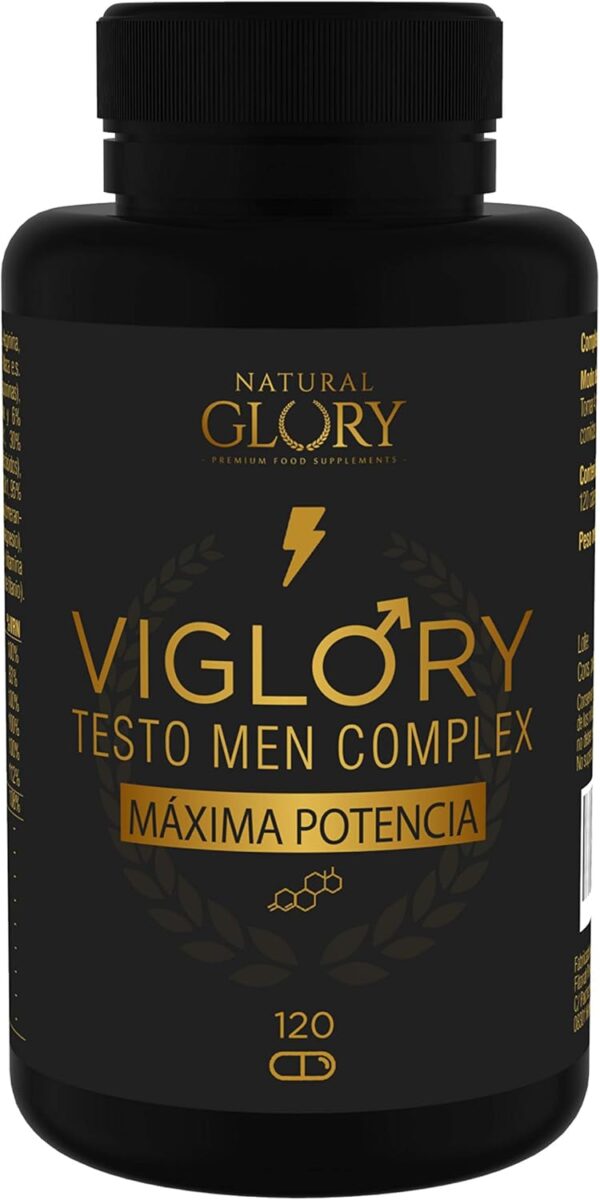 Testosterona Hombre | Fuerza · Energía · Resistencia | 16 Ingredientes | 120 Cápsulas | Maca + Tribulus Terrestris + Ginkgo Biloba + Ashwaganda + Vitaminas